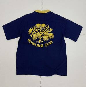 ★50ｓ Ｖｉｎｔａｇｅ Ｈｏｏｋａｎｏ ハワイ製 ボウリングシャツ Ｐｕｈａｌａ BOWLING CLUB