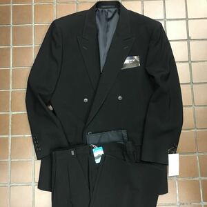 【新品★礼服】激安タグ付★オールシーズンダブル礼服/サイズXL A7/ブラック　黒/ノーベンツ/冠婚葬祭　アジャスター/kanebo super100’s