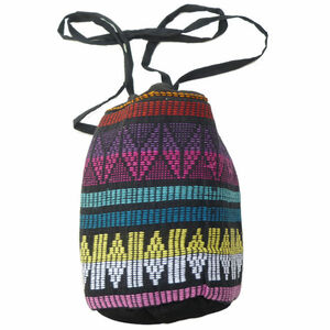 グアテマラ GU-014-03 民族織物 ミニ ショルダーバッグ バッグ フォルクローレ衣装 伝統織物 綺麗 可愛い 綿 幾何学柄 フォルクローレ音楽