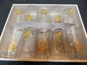 新品 デッドストック　 自宅保管 タンブラー１０個セット　繊細な花柄　持ちやすくクセの無いスタイリング。