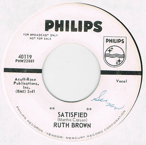 ●RUTH BROWN / SATISFIED / IF YOU DON