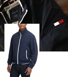 【既決USA】トミーヒルフィガー ★ TOMMY HILFIGER@完売袖&衿裏【HILFIGER】刺繍ロゴ入ボンバーJKT【TH Men