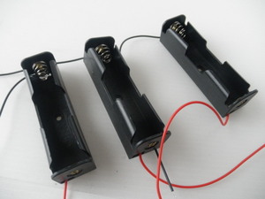 送料198円 18650用 電池ホルダー ケース ボックス 1本用　3個セット 検索 バッテリー ケース リード線付き 収納 ボックス ケース