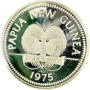 パプアニューギニア 銀貨 シルバー 1975年 品位925/1000 27.6g アンティークコイン