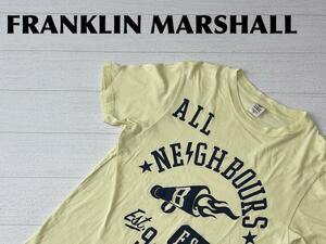 ☆送料無料☆ FRANKLIN MARSHALL フランクリンマーシャル 古着 半袖 Tシャツ メンズ XS ライトイエロー トップス 中古 即決