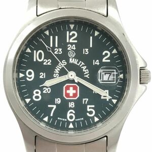 SWISS MILITARY スイスミリタリー 腕時計 クオーツ ラウンド グリーン シルバー カレンダー アナログ コレクション 軽量 軽い おしゃれ