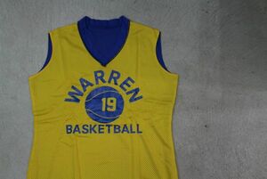 【古着CHAMPION WARREN BASKETBALL GAME TOPS タンクトップ黄M】チャンピオンバスケットボールウォーレントレーニングvintageビンテージ