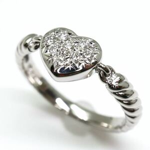 美品!!＊TASAKI(田崎真珠)Pt900天然ダイヤモンドリング＊a 約4.5g 約0.09ct 約12.5号 diamond ring 指輪 jewelryジュエリー EB4/EB4