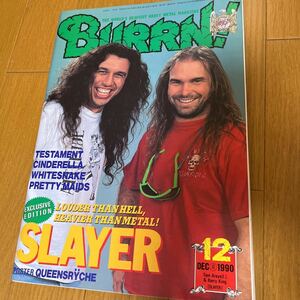 BURRN! 1990年12月号 表紙 Tom Araya & Kerry King