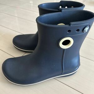 クロックス　W6 ネイビー紺　レインブーツ　長靴　CROCS 22cm キッズ子供　