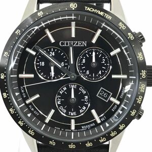 新品 CITIZEN COLLECTION シチズン コレクション Eco-Drive エコドライブ 腕時計 BL5496-11E ソーラー クロノグラフ ブラック 箱付 動作OK