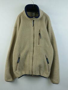 B875/L.L.Bean/エルエルビーン/90S/フリースジャケット/アウトドア/ジップアップジャケット/メンズ/ベージュ/L相当