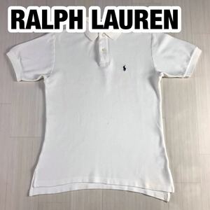 RALPH LAUREN ラルフローレン 半袖ポロシャツ M ホワイト 刺繍ポニー