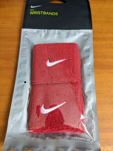 新品未使用 NIKE ナイキ リストバンド 赤 レッド スポーツ バスケット フットサル サッカー 