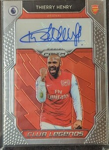 アーセナル ティエリ・アンリ 直筆サインカード auto Autograph panini Thierry Henry Prizm Arsenal Legends