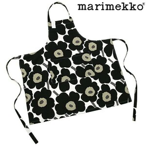 【新品・送料無料】 marimekko マリメッコ エプロン PIENI UNIKKO ブラック×ホワイト 64161-030 ウニッコ