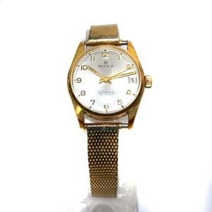 ミリス MILUS 腕時計 ウォッチ 自動巻き アナログ 3針 SS デイト 21石 白文字盤 ゴールド色 /XZ ■GY18 レディース