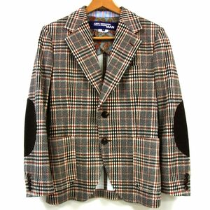 ◆JUNYAWATANABE COMME des GARCONS MAN テーラードジャケット エルボーパッチ チェック柄 ジュンヤワタナベ コムデギャルソン メンズ