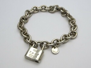 1000円スタート ブレスレット TIFFANY&Co. ティファニー 1837 カデナ 南京錠 925刻印 総重量約25.8g シルバー アクセサリー 3 B60043