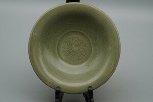 【萬藏】中国 中国美術 古玩 龍泉窯 青磁 皿 古美術