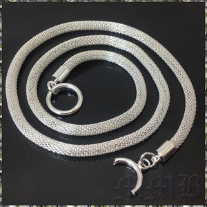[NECKLACE] Silver Net Chain ソフト ネットチェーン シルバー ネックレス φ4x500mm (11g)