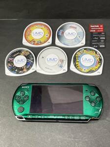 ★コレクター必見 PSP プレイステーションポータブル 本体 ソフト SDカード 動作未確認 ゲーム 遊び コレクション T397