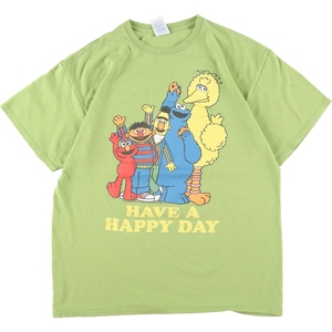 古着 DELTA SESAME STREET セサミストリート キャラクタープリントTシャツ メンズM /eaa345948