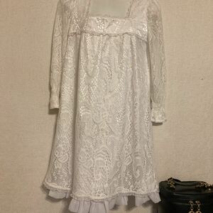 ☆美品☆ＣＥＣＩＬ ＭｃＢＥＥ☆セシルマクビー☆半袖レースワンピース☆裾フリフリ☆サイズ38☆