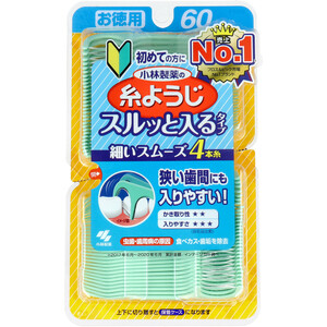 まとめ得 小林製薬の糸ようじ スルッと入るタイプ お徳用 60本入 x [3個] /k