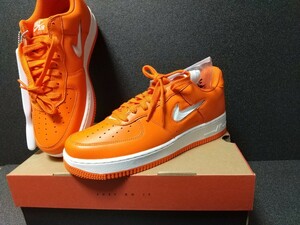 値下げ新品未使用正規品ナイキNIKE AIR FORCE1エアフォース1レトロオレンジ 26.5cmus8.5替え紐 箱付き クロタグ