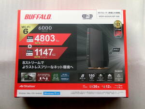 BUFFALO Wi-Fi6対応ルータープレミアムモデルWSR-6000AX8P-MB【未開封新品】送料無料