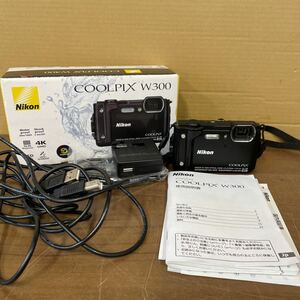 UTs210 【動作品】 Nikon ニコン COOLPIX W300 ブラック コンパクトデジタルカメラ 