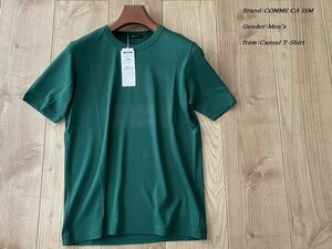 新品 COMME CA ISM コムサイズム【接触冷感】ベーシック クルーネック Ｔシャツ 21グリーン Sサイズ 60TP07