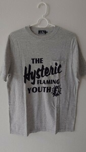 ヒステリックグラマー　HYSTERIC GLAMOUR　Tシャツ　ニットTシャツ　グレー　サイズＭ　送料無料