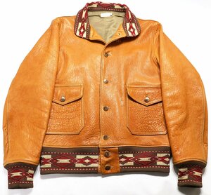 Warehouse (ウエアハウス) Lot 2151 A-1 STYLE LEATHER JACKET / ニュージーランドラム レザージャケット 美品 ブラウン size 42(XL)