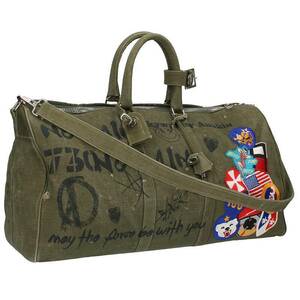 レディメイド READYMADE OVERNIGHTBAG パッチワークヴィンテージ加工ボストンバッグ 中古 SS13