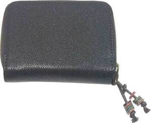 二つ折り財布　Kawa-105　本革 DeepZoon 黒