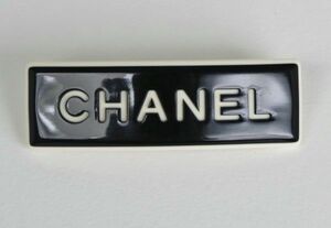 VINTAGE ヴィンテージ CHANEL シャネル バイカラー ロゴ バレッタ ヘアアクセサリー b7454