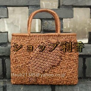 職人手作り良品☆ 野山葡萄藤包かごバッグ 手編み山葡萄籠バッグ バスケット籐かご 　高級UPハンドバック