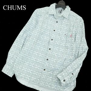 CHUMS チャムス 秋冬 【ネイティブ 総柄】 長袖 ネル シャツ Sz.S　メンズ アウトドア　A3T14359_B#B