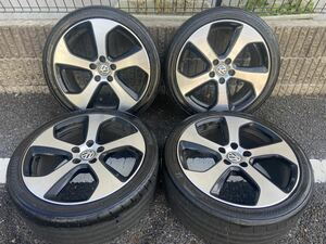 ゴルフ 7 GTI DCC パッケージ 純正ホイール 18インチ PCD112 INSET49 POTENZA S007A 残3~4mm GOLF 7 フォルクスワーゲン VW ゴルフ7