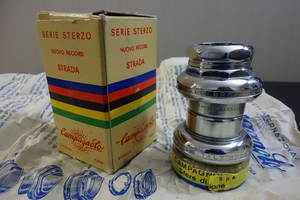 ヴィンテージ デッドストック CAMPAGNOLO NUOVO RECORD STRADA 鉄 スレッド ヘッドセット BSC規格 1970年代中期-後期 新品 未使用