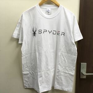 新品未使用 SPYDER スパイダー ロゴプリント Tシャツ 半袖 メンズ Mサイズ 白 ホワイト コットン スキーウェア インナー