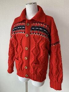 美品 INVERALLAN “Hand Knit Cardigan” 3A ハンドニットカーディガン インバーアラン