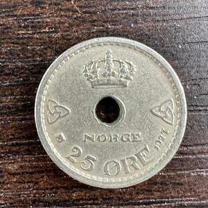 ◇◆ノルウェー王国◆◇1927年 25オーレ 希少 1枚組 収集家放出品 99