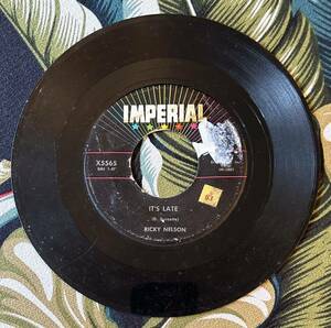 Ricky Nelson US Original 7inch It’s Late .. ロカビリー
