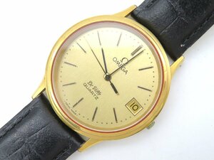 1円■ジャンク■ オメガ 1332 デビル ゴールド クオーツ ユニセックス 腕時計 N967