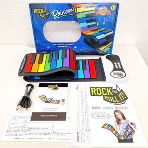 ★動作確認済★ MUKIKIM ムキキム ROCK AND ROLL IT! MoMA Roll-Up レインボーピアノ 電子ピアノ ピアノ シリコン製 ポータブルピアノ WK