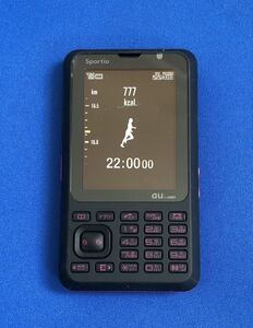 au Sportio W63T エクス-ブラック　モックアップ　スポーティオ　コンパクト携帯