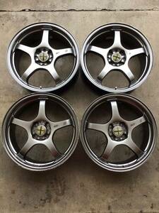 IMPUL インパル NS-GTⅡ 社外アルミホイール 17×7J+45 100-4H ジャンク品4本